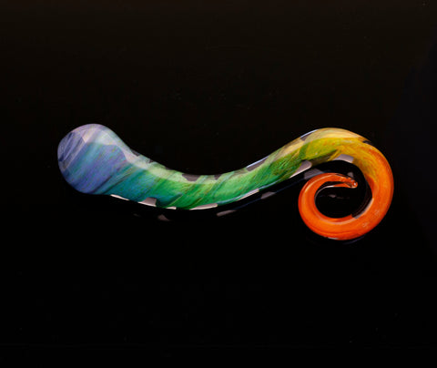 Tantra Tantalizers - Weicher Pastellregenbogen! Leichtes künstlerisches Sexspielzeug aus Glas P Spot G Spot Massagegerät mit Tasche von Thriving Lotus